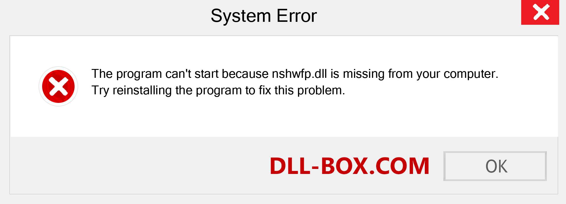  nshwfp.dll file is missing?. Download for Windows 7, 8, 10 - Fix  nshwfp dll Missing Error on Windows, photos, images